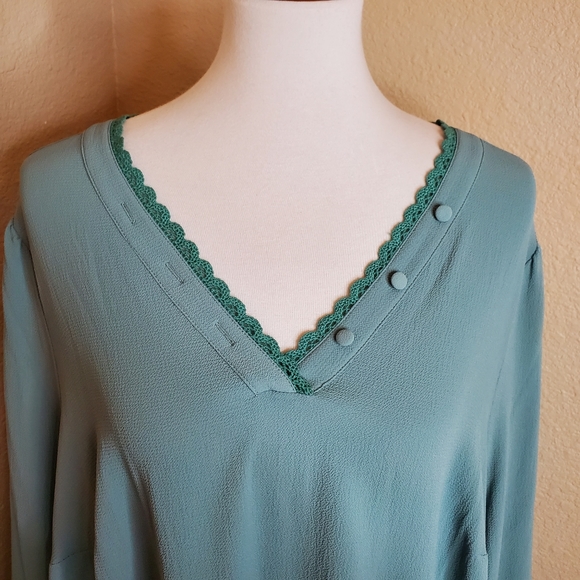 Modcloth Romantic Planning Long Sleeve Top - Picture 6 of 9